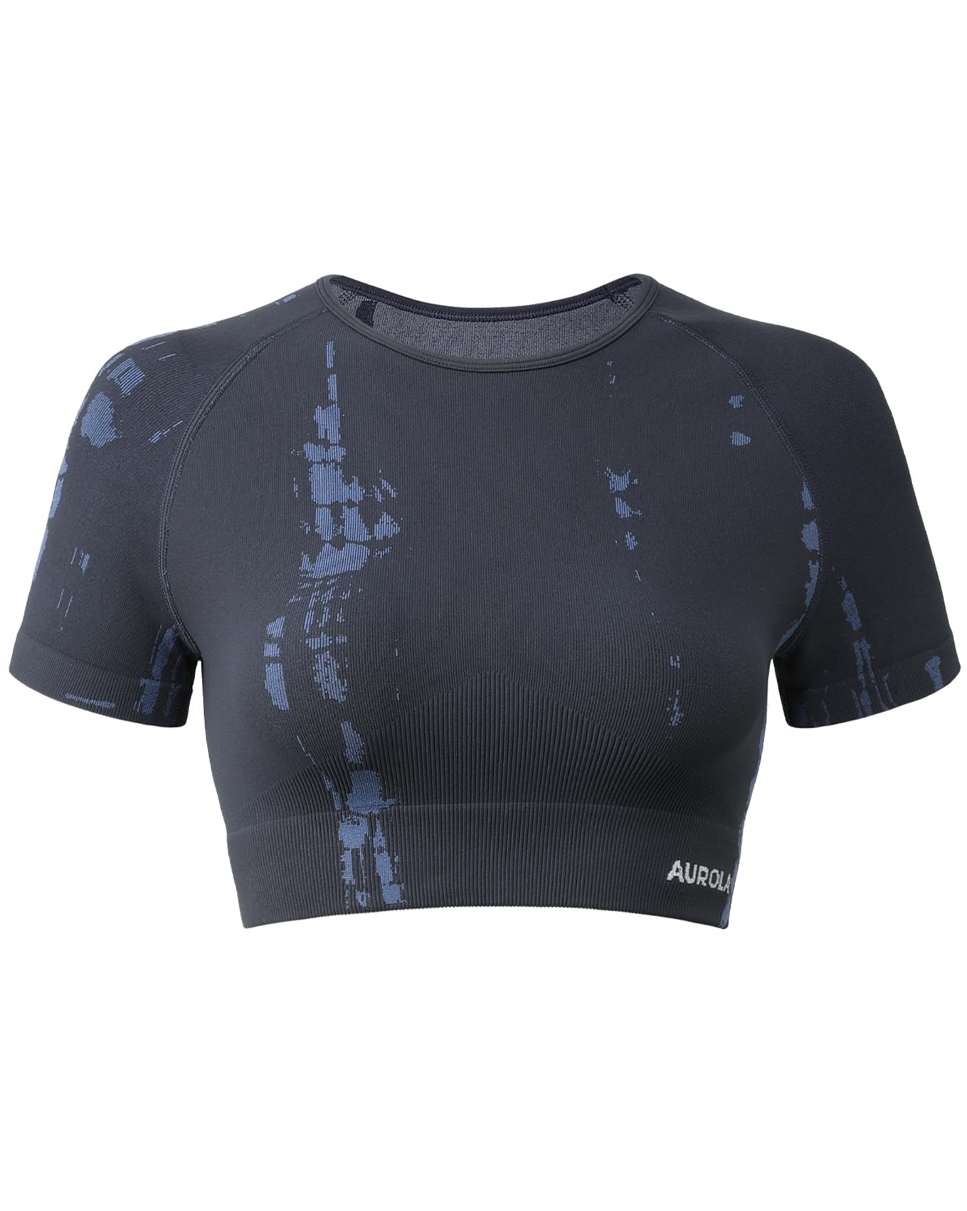 AUROLA Serpent Snake Seamless Workout T-Shirts for Women,Short Sleeve Crop Top Gym Yoga Athletic Shirts Tee