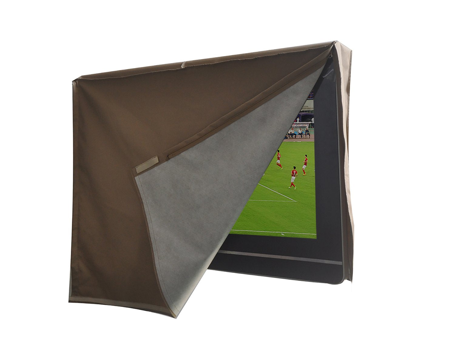 Outdoor 22”-24“-26" TV Set Cover,Scratch Resistant Liner Protect LED Screen Best-Compatible with Standard Mounts and Stands (Beige)