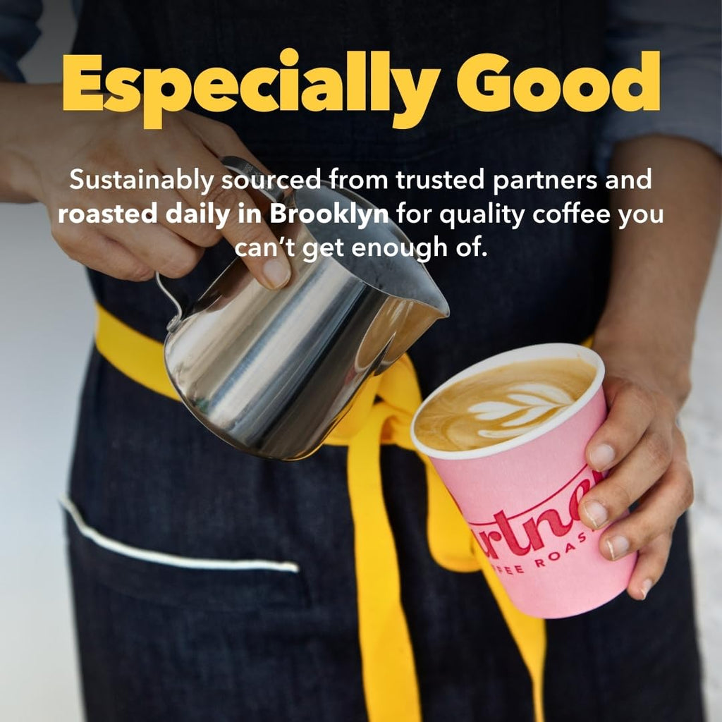 PARTNERS COFFEE ROASTERS - Whole Bean Coffee (Bedford - Espresso, Medium Roast) 12oz - Fruity, Complex, Espresso - Whole Coffee Beans - Lab Tested for Mycotoxins & Heavy Metals - Hand Roasted in NYC