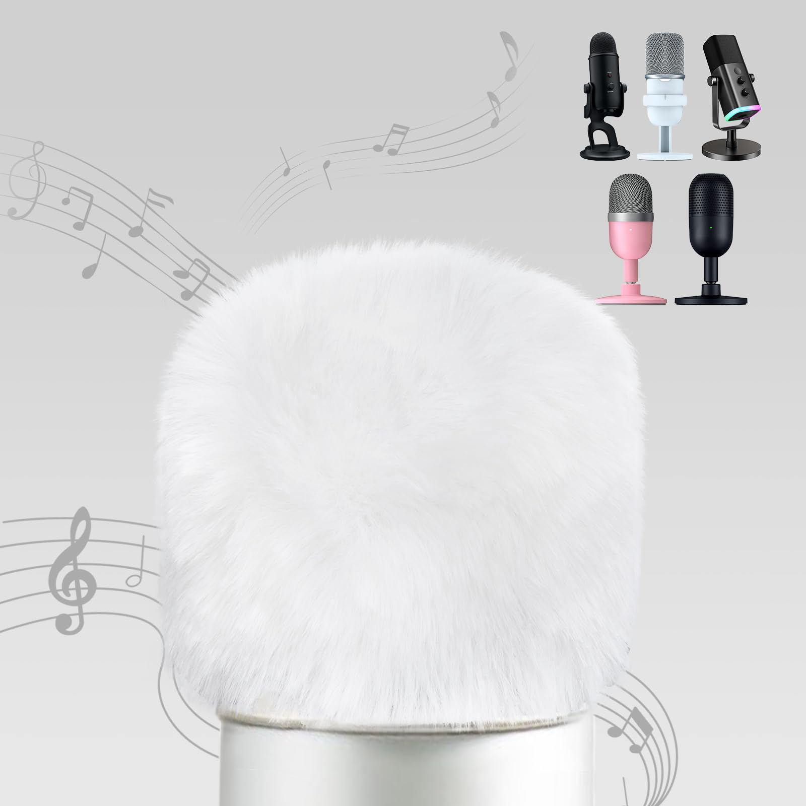 YOUSHARES 2PCS Blue Yeti Pop Filter for Blue Yeti Microphone, Yeti Foam Windscreen with Dead Cat Blue Yeti Mic Cover for Yeti Mic and Blue Yeti Pro USB Microphone