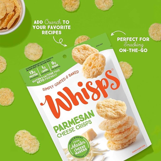 Whisps Cheese Crisps Variety Pack, Protein Chips, 2.12 Oz, 6 Pack