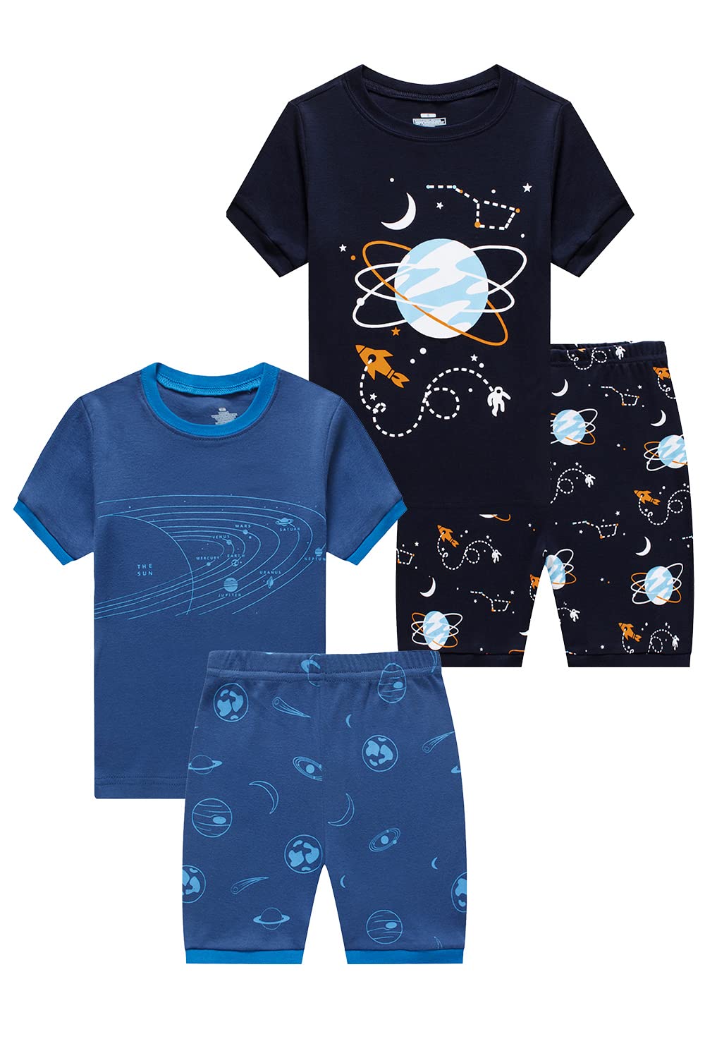 Family Feeling Boys Summer Pajamas Sets Short 100% Cotton Pjs