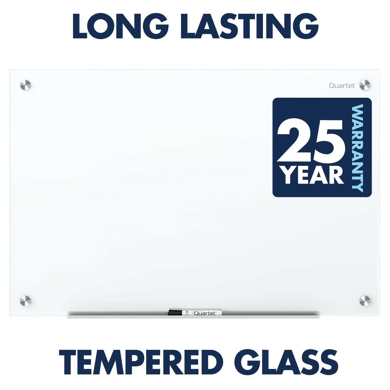 Quartet Dry Erase Board, Magnetic Whiteboard 36" x 24", Glass Board for Wall, Infinity, Brilliance White (G23624W)