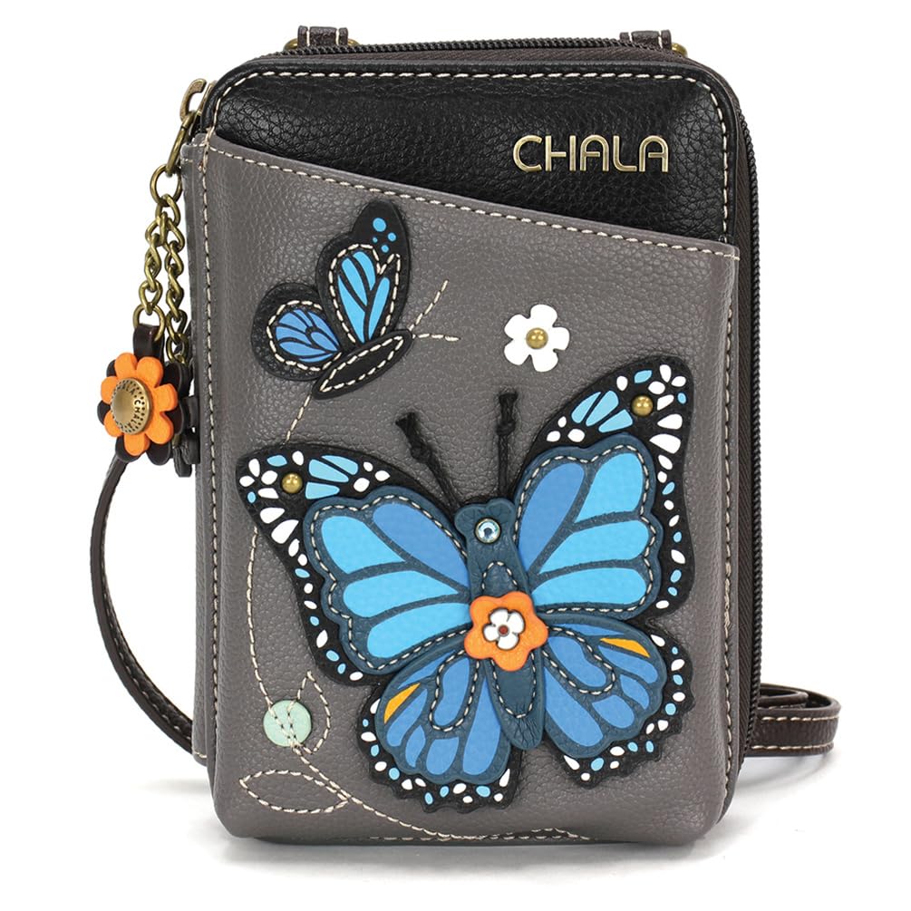 CHALA Wallet Crossbody Cell Phone Purse - Women Faux Leather Multicolor Handbag with Adjustable Strap
