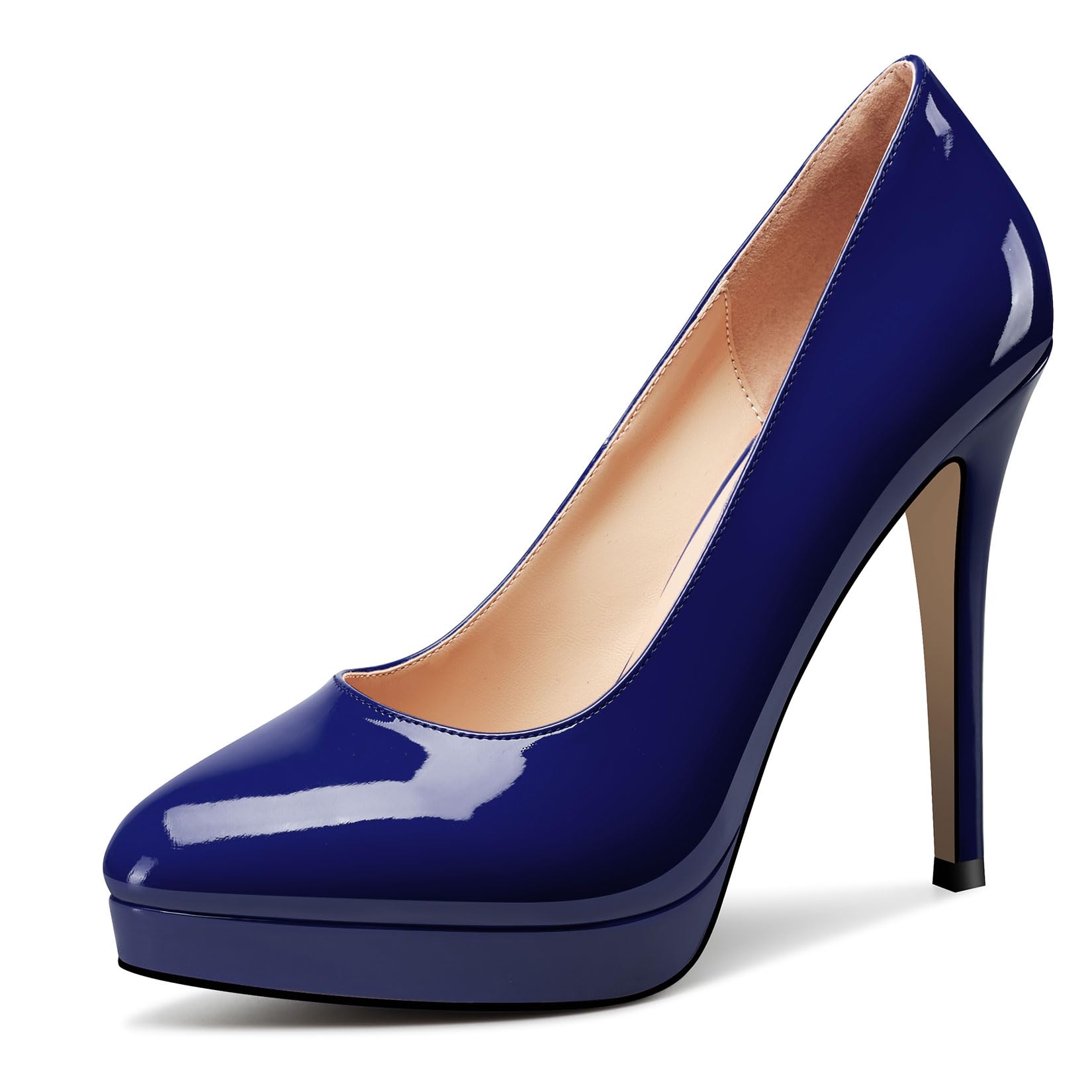 Castamere Womens High Heels Platform Pumps Slip-on Stilettos 12CM Heel Office Dress Shoes