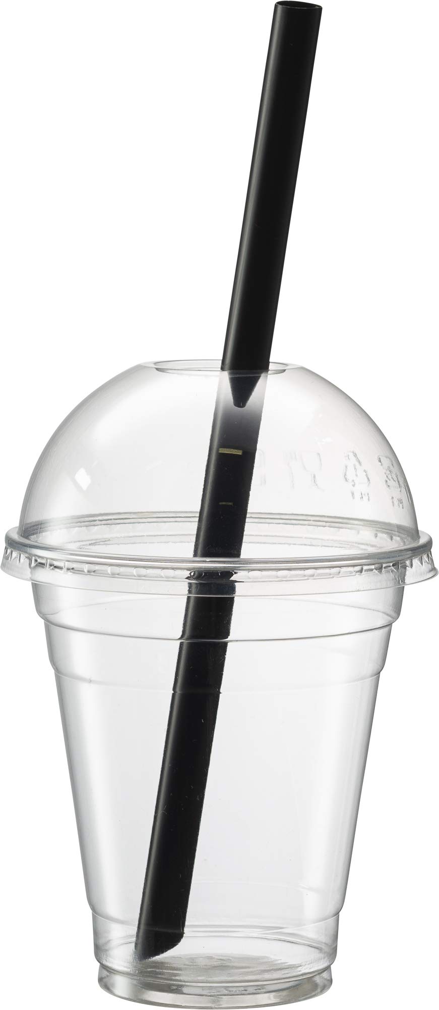Crystal Clear PET Cups for Iced Coffee,Milkshake, Cold Drinks, Slush, Smoothy's, Slurpee, Ice cream, Dessert, Party's, Plastic Disposable Cups (50, 12 oz)