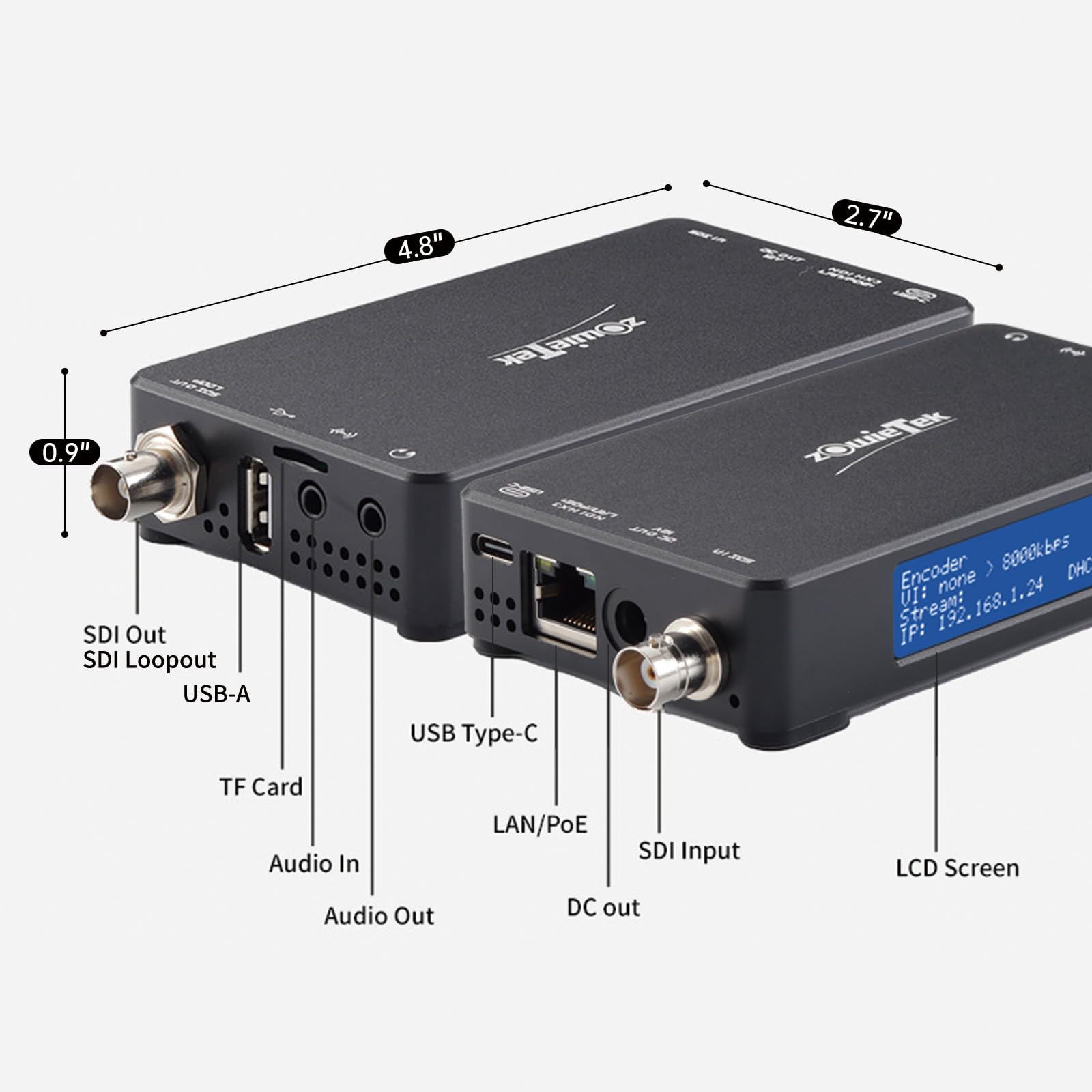 4K HDMI Video Encoder/Decoder, ZowieBox, Native NDI HX3 (Certified) Converter/Player, UVC to HDMI, Pass-Through Video Capture, SRT/RTMP(S)/RTSP, Live Streaming to YouTube