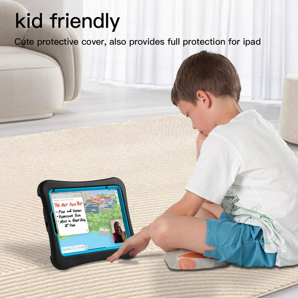 Kids Case for iPad mini 7 (A17 Pro) 2024 /iPad Mini6 2021, Light Weight Heavy Duty/Shockproof/Drop Proof with Handle/Kickstand, Child Friendly Cover for iPad mini 7th/6th Gen 8.3inch (red)