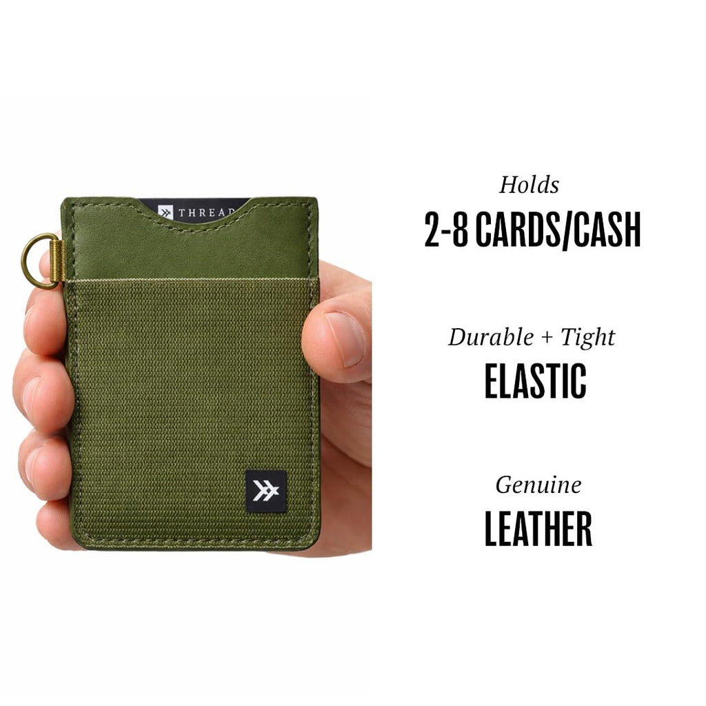 Thread Wallets Ultra Slim Minimalist Leather Card Holder Wallet (Benny)