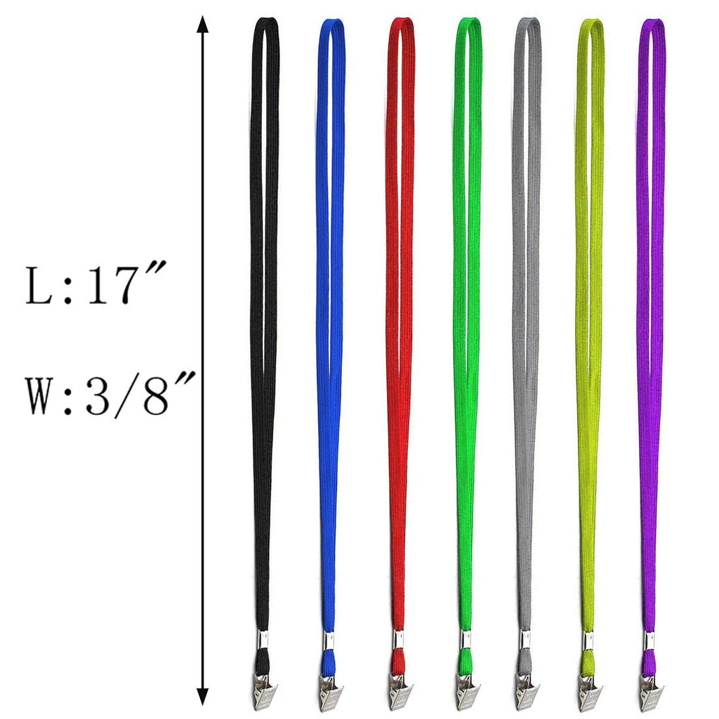 Bird Fiy Black Lanyards 100 Pack Bulk Badge Lanyards with Clip Neck Flat Lanyard with Badge Lanyard Bulldog Clip