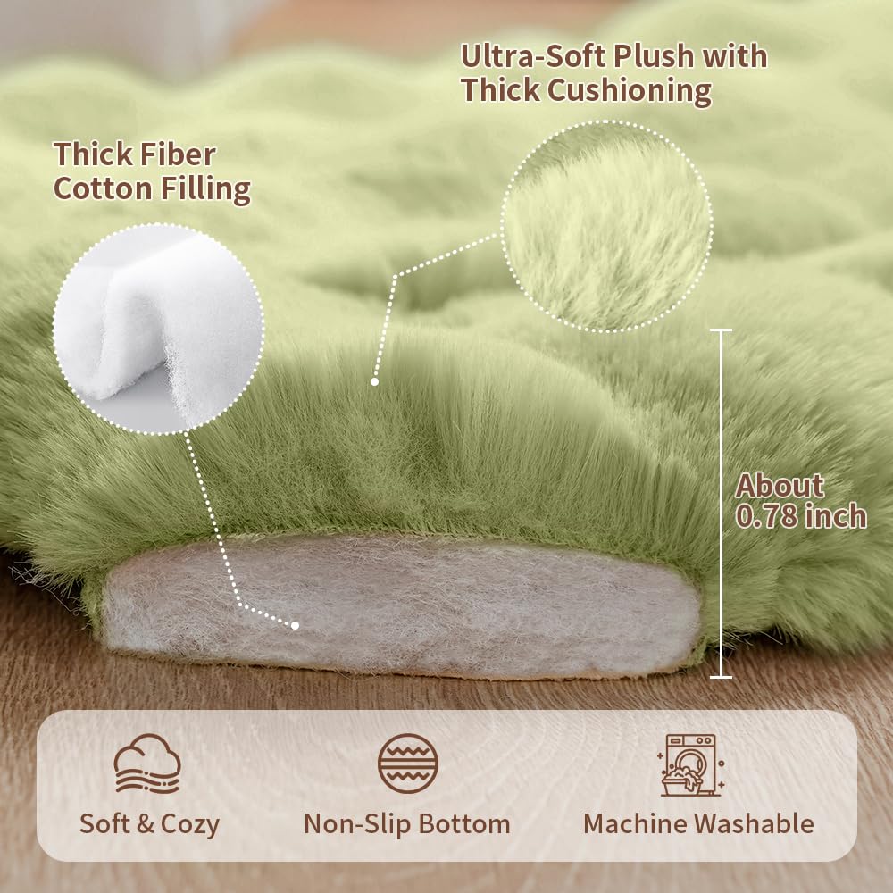 SOMAHE Cat Bed Mat, Soft Plush Faux Fur Kneading Pet Bed, Machine Washable Cat Sleeping Pad for Indoor Cats & Kittens, Non-Slip Fluffy Cat Rug for Couch Sofa Floor, 23x15 Inch Grey