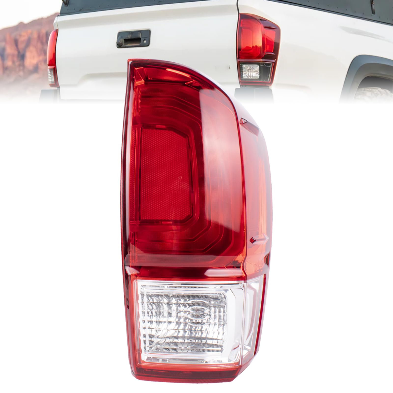 Boine Tail Light Compatible With 2016 2017 2018 2019 2020 Toyota Tacoma Pickup Left Driver Side Red Brake Rear Lights Housing Replace 81550-04170 (Left Driver Side)