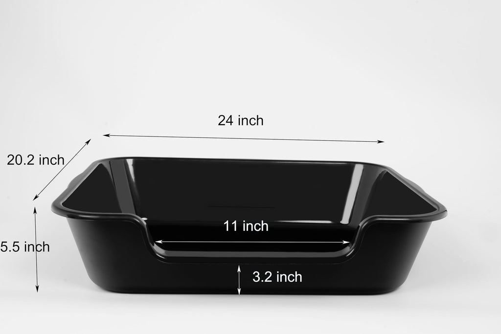 1 Pack of Extra Large Cat Litter Box (ABS Material), Low Entry Senior Litter Pen for Geriatric Kitty Big Cats, Jumbo Pet Safe Litter Boxes Tray for Pets Potty (Beach Sand, 20" L x 15.5" W)