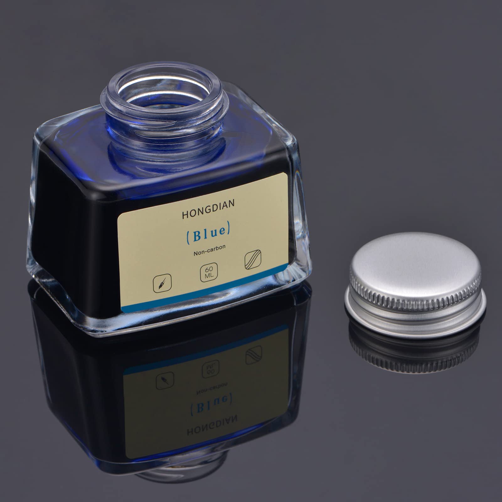 Asvine Hongdian Fountain Pen Bottled Ink Black, 60ml Fountain Pen Bottled Ink, Non Carbon