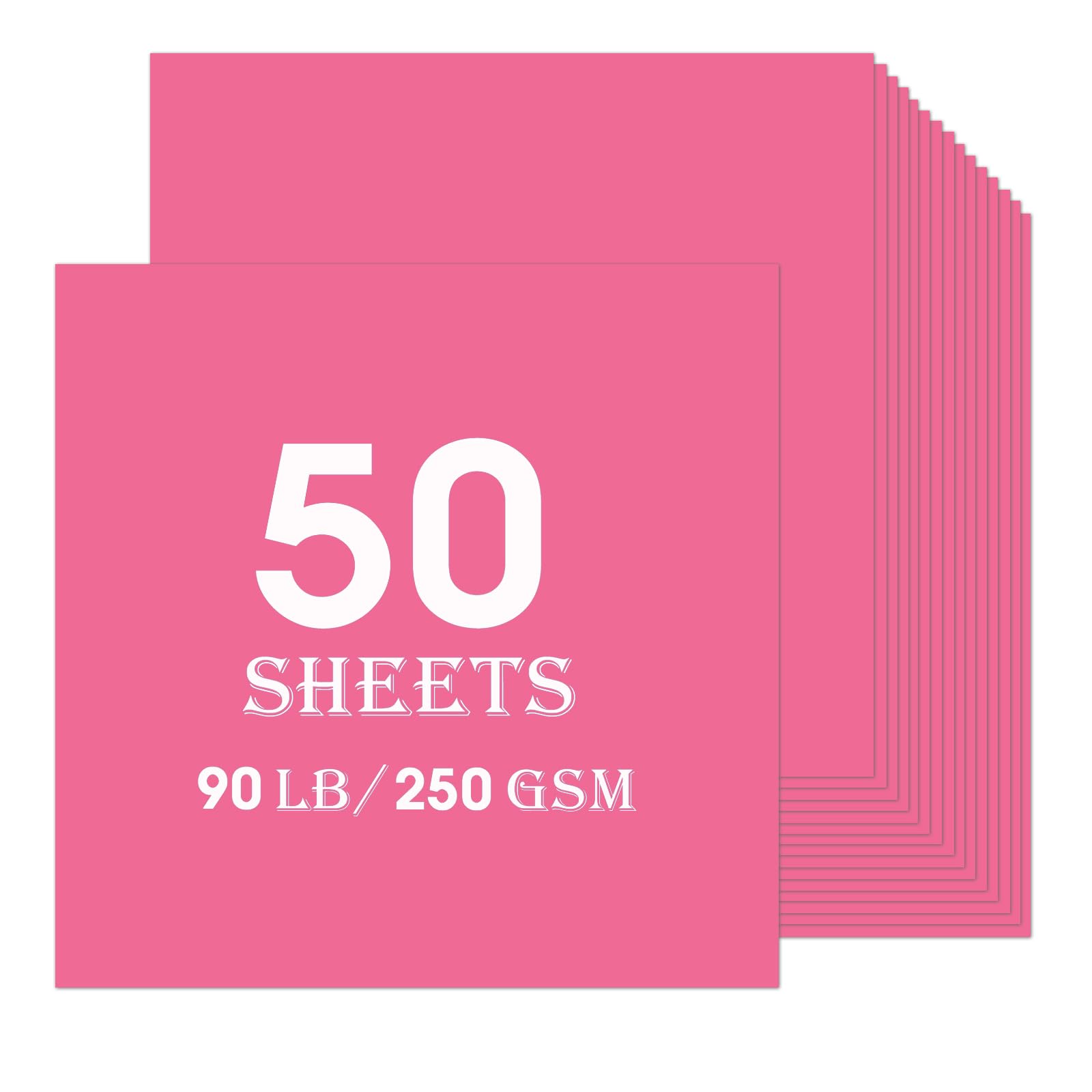 Black Cardstock 50 sheets, 12” x 12” Cardstock Paper Bulk Construction Paper,250GSM Card Stock Printer Paper Scrapbooking Supplies for Diy Crafts Cricut Card Making (Black)