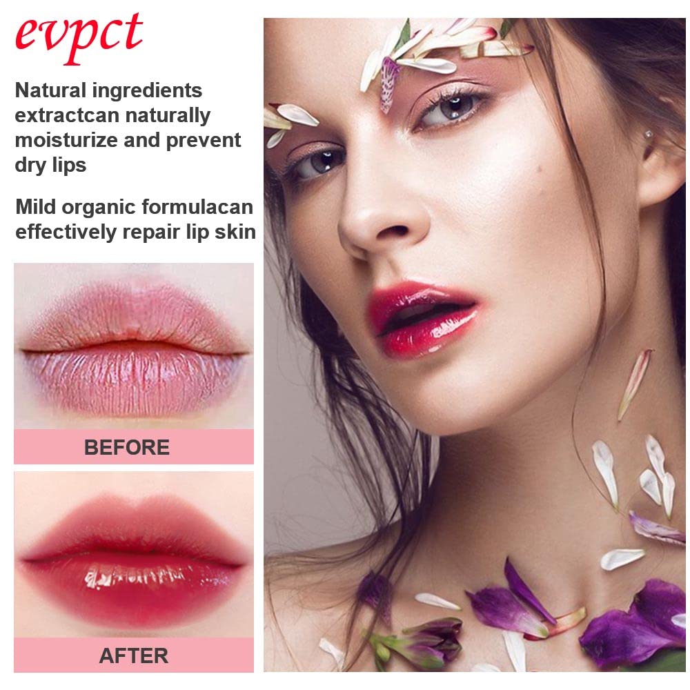 evpct 2Pcs Blueberry Tinted Lip Balms PH Lip Color Changing Lipstick Balm Stain Gift Set Queen for Women Girls Korean Mood Long Lasting Color Change Light Pink Lipstick Lip Tint Plumper Gloss