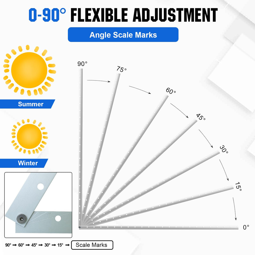 ECO-WORTHY Upgraded 45in Solar Panel Mount Brackets, with Foldable Tilt Legs, Suitable for 2pcs 100W/1pcs 200W 300W 400W Solar Panels,Adjustable Mounting Brackets Kits for RV, Roof, Boat, and Off-Grid