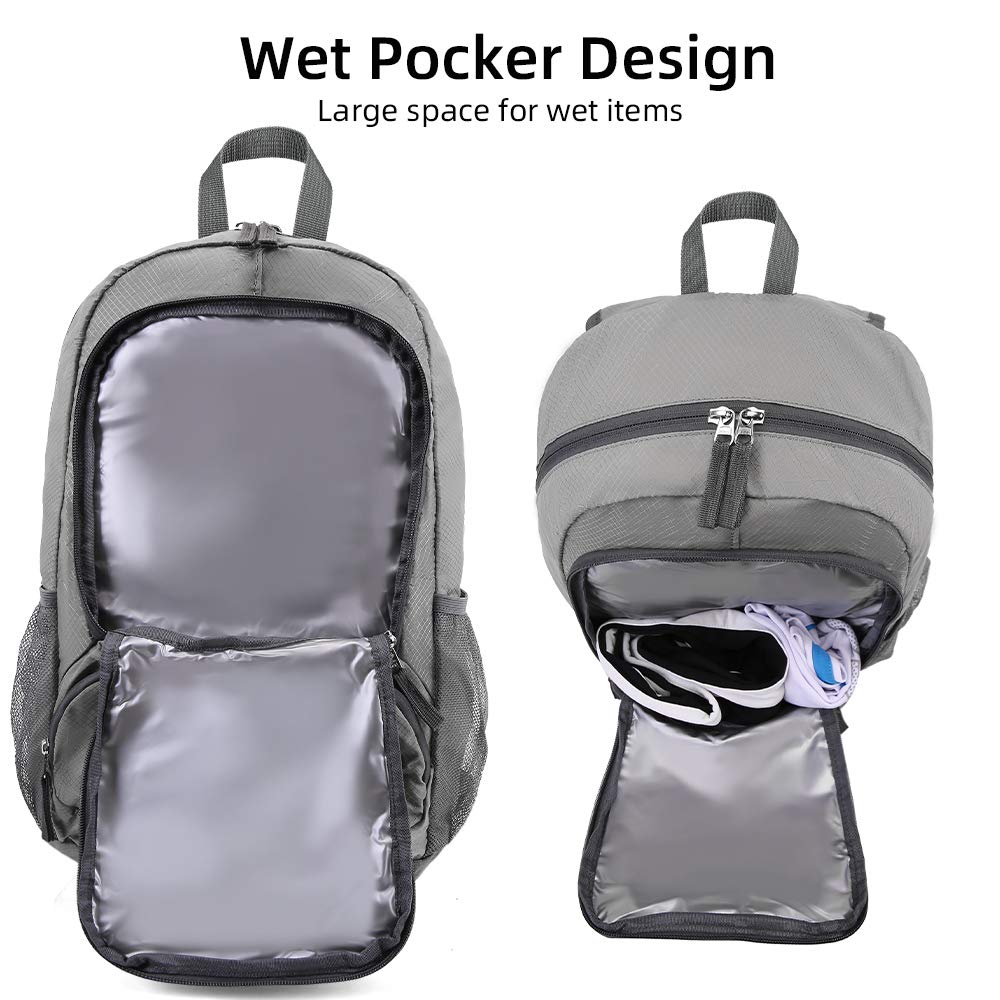 FENGDONG 35L Lightweight Foldable Waterproof Packable Travel Small Hiking Backpack Daypack for men women