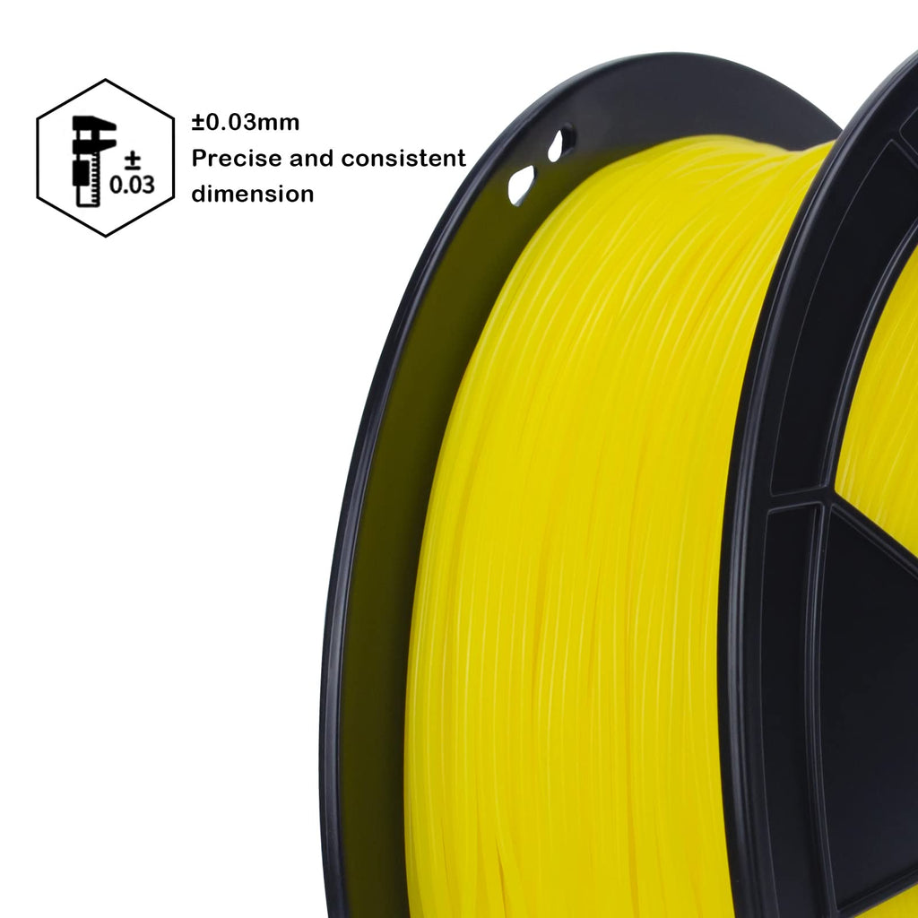 ZIRO TPU Filament 1.75mm 3D Printer Filament, Shore 95A Hardness TPU, Flexible Soft Material, 0.8KG/1.8lbs Spool, Fit Most FDM 3D Printers, Black