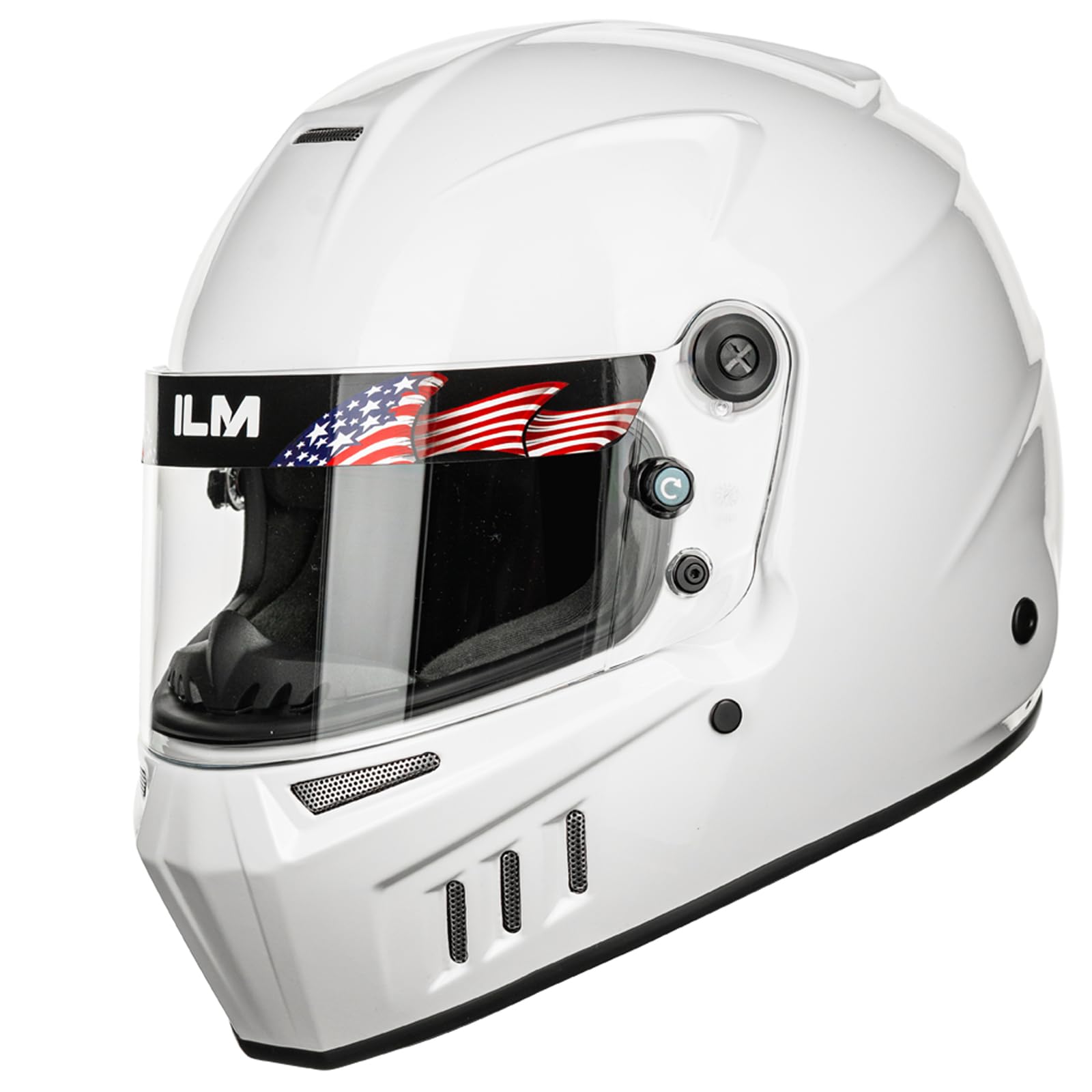 ILM Snell SA2025 Full Face Auto Racing Helmets Lightweight Fiberglass for Adult Men and Women Model 890
