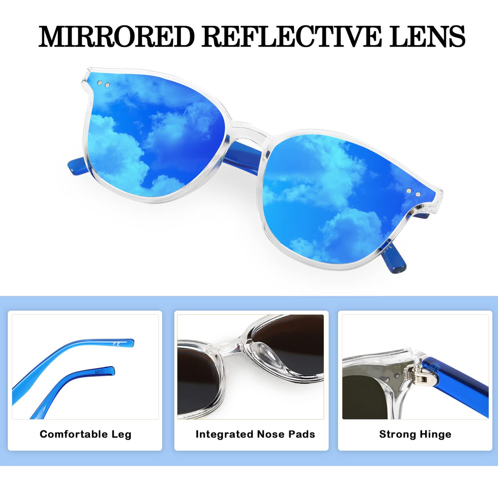 Kids Sunglasses, Sunglasses for Kids Children, Mirrored Sunglasses for Girls Boys Toddler UV400 Age 3-10