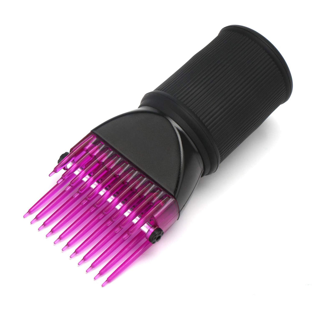Segbeauty Blow Dryer Comb Attachment, Black Brush Attachments for Hair Dryer Concentrator Nozzle 1.69-1.76in and 2.12in, Pro Hairdressing Styling Salon Tool to Straighten Detangle Curly Natural Hair