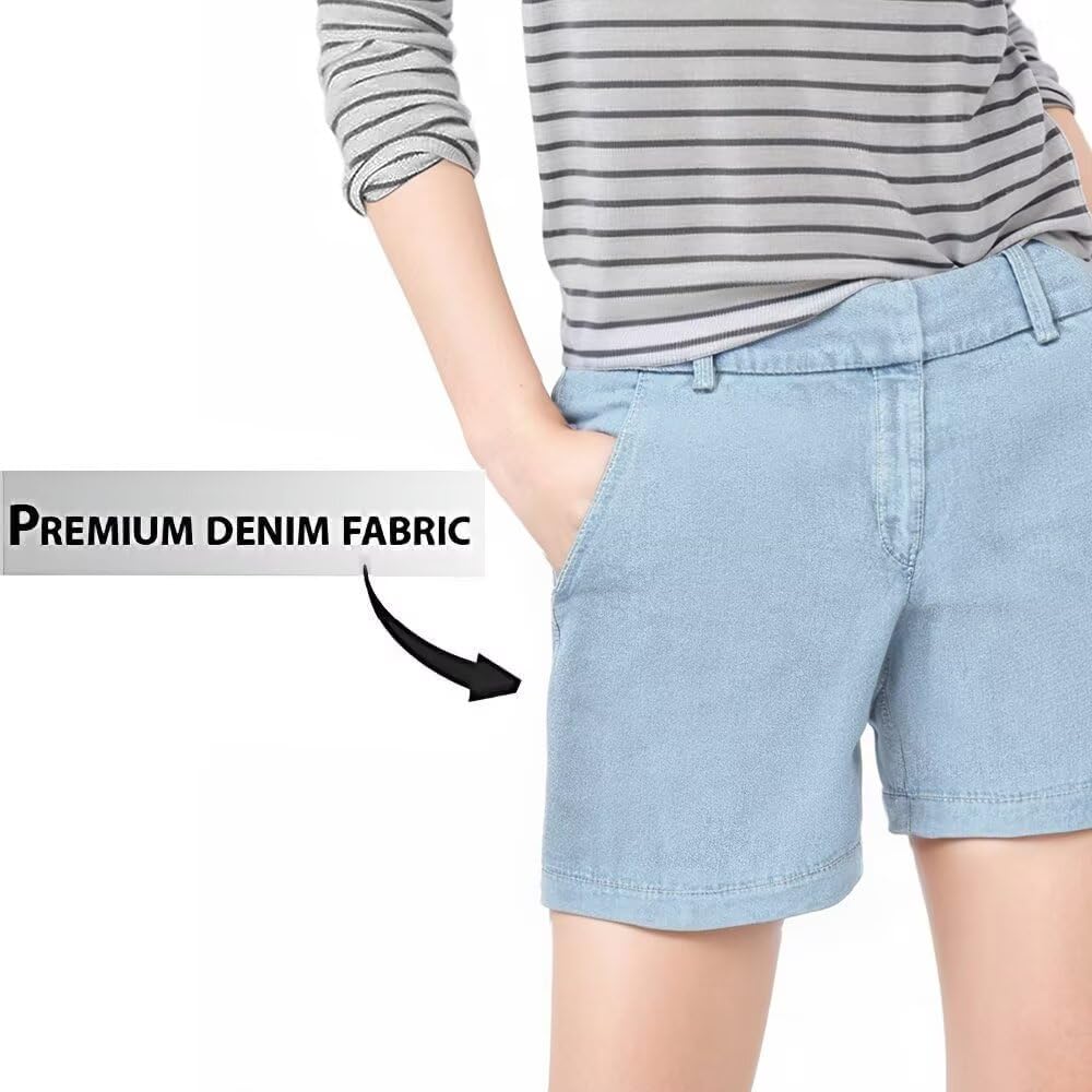 Hybrid & Company Womens Bermuda Walking Shorts Stretch 7 inch Inseam Super Comfy