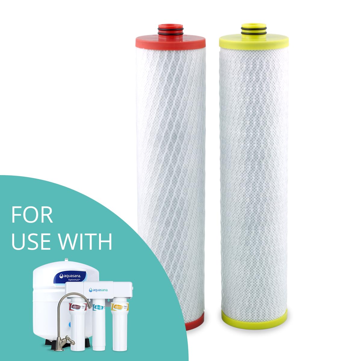 Aquasana Replacement Filter Cartridges (Stages 1 & 3) for OptimH20 Reverse Osmosis Under Sink Water Filter System - Not Compatible with SmartFlow systems - AQ-RO3-R