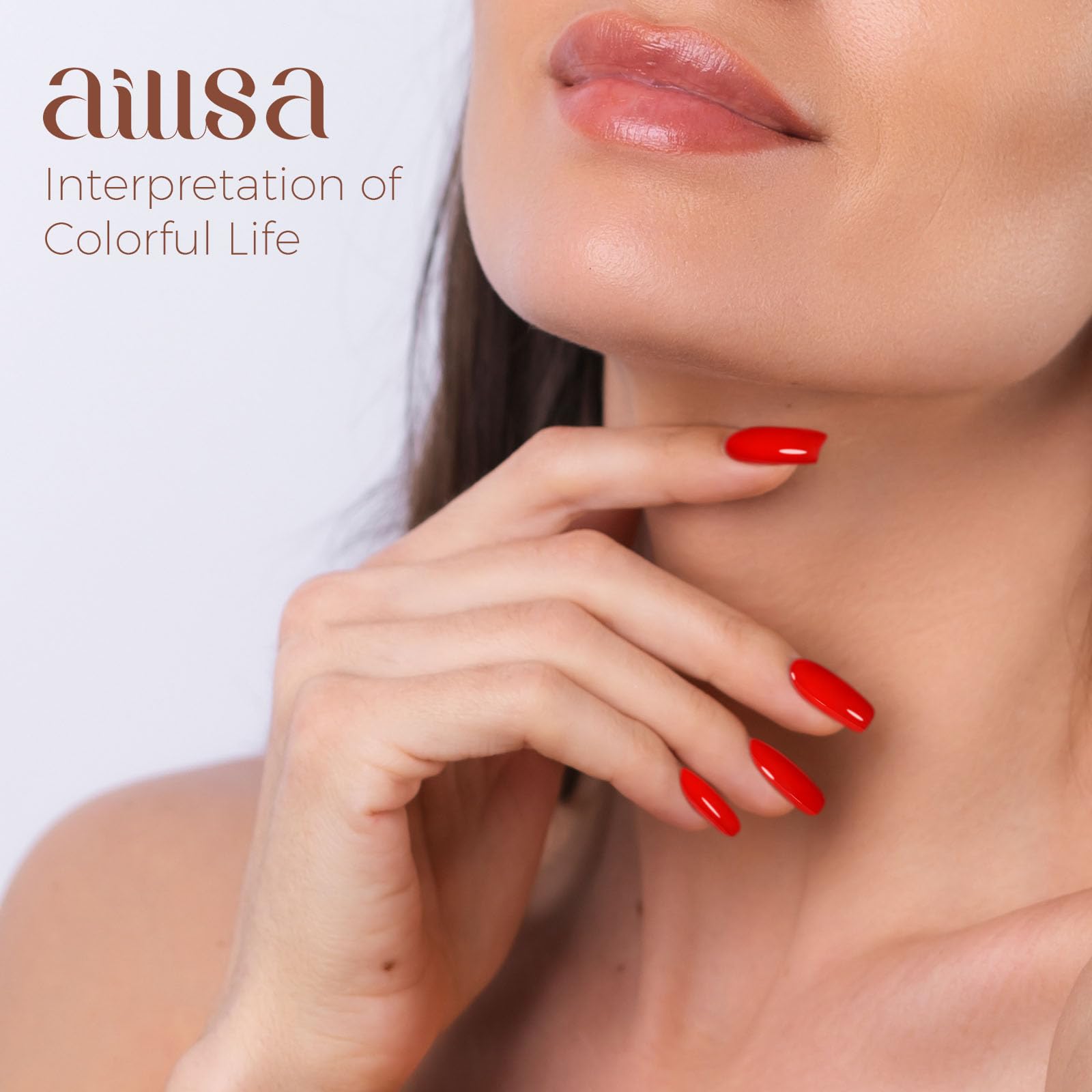 AILLSA Red Gel Nail Polish Ruby Red Gel Polish Bright Rose Color Polish Apple Candy Nails Long Lasting Soak Off U V Gels Nail Polish Nail Art Manicure Salon at Home 0.51 Fl Oz
