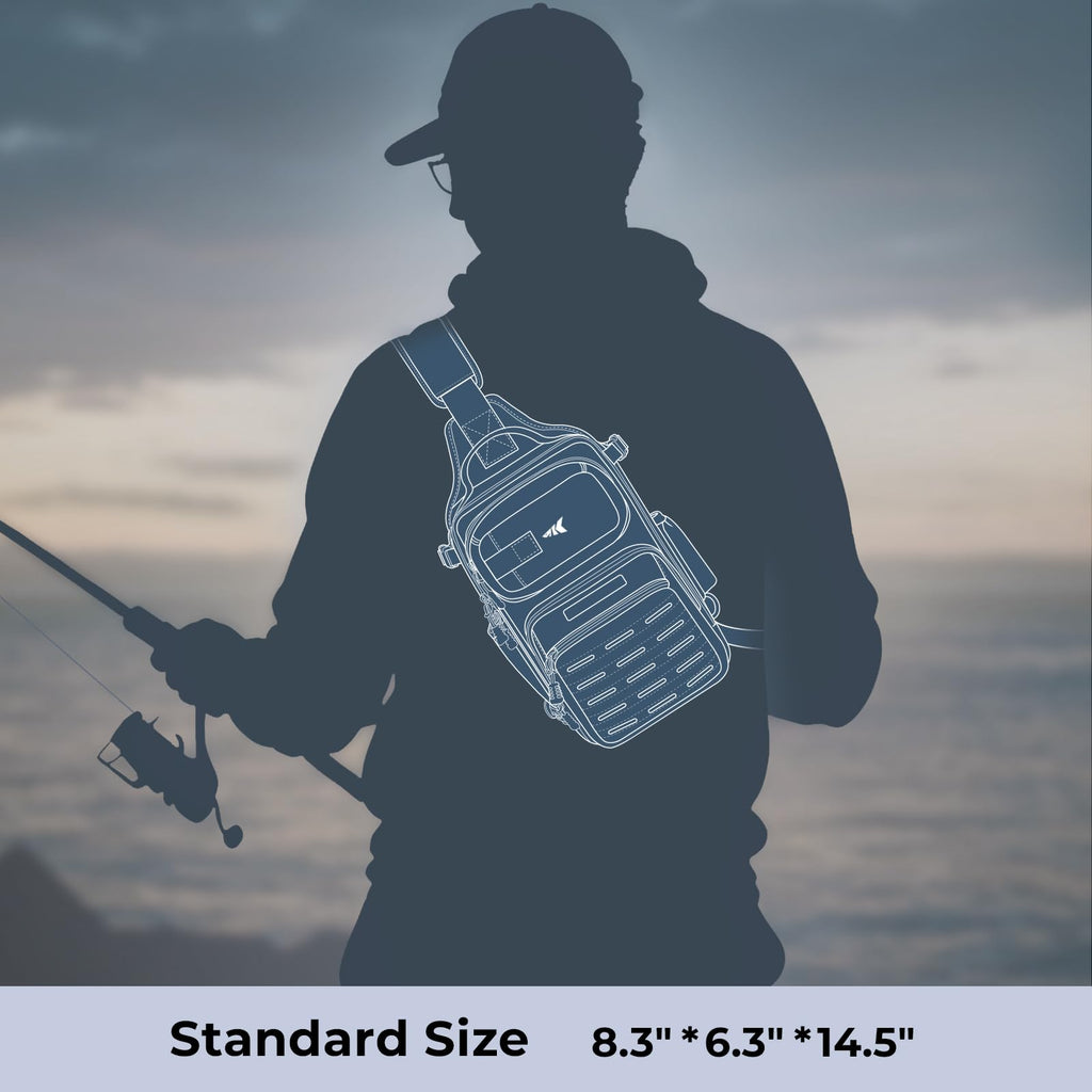 KastKing BlowBak Tactical Sling Tackle Bag-Lightweight Fishing Backpack Storge Fishing Gear and Equipment,Gift for Men