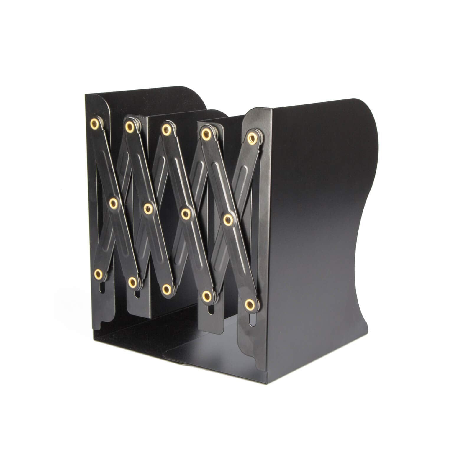 Aobopar Adjustable Book Ends, Metal Bookends for Heavy Books, Desk Book Holder for Shelves, Book Organizer for Desk, Suitable for Office, Home and School Use (Black)