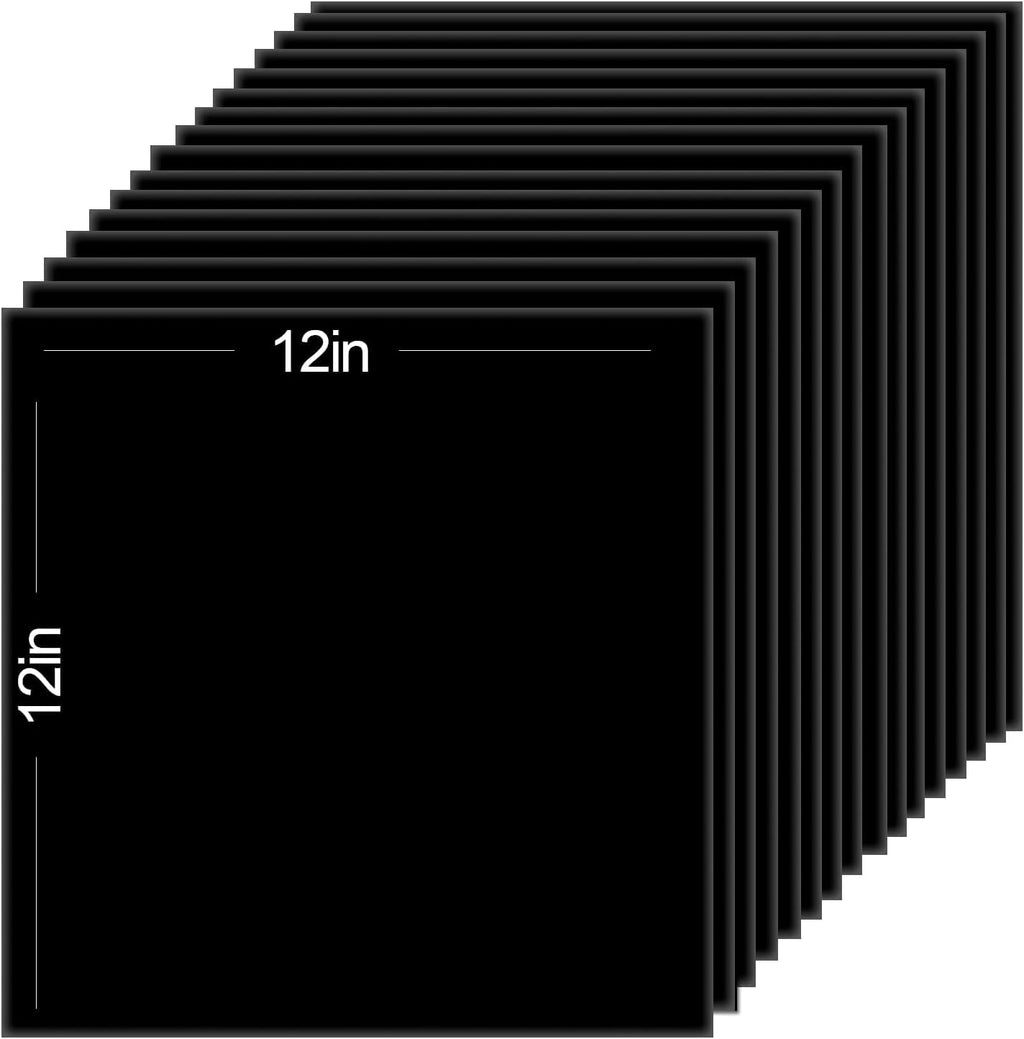 Black Cardstock 50 sheets, 12” x 12” Cardstock Paper Bulk Construction Paper,250GSM Card Stock Printer Paper Scrapbooking Supplies for Diy Crafts Cricut Card Making (Black)