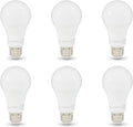 Amazon Basics A19 LED Light Bulbs, 100W Equivalent, 15W Energy Efficient, E26 Standard Base, Soft White 2700K, Non-Dimmable, 10,000 Hour Lifetime, 6-Pack