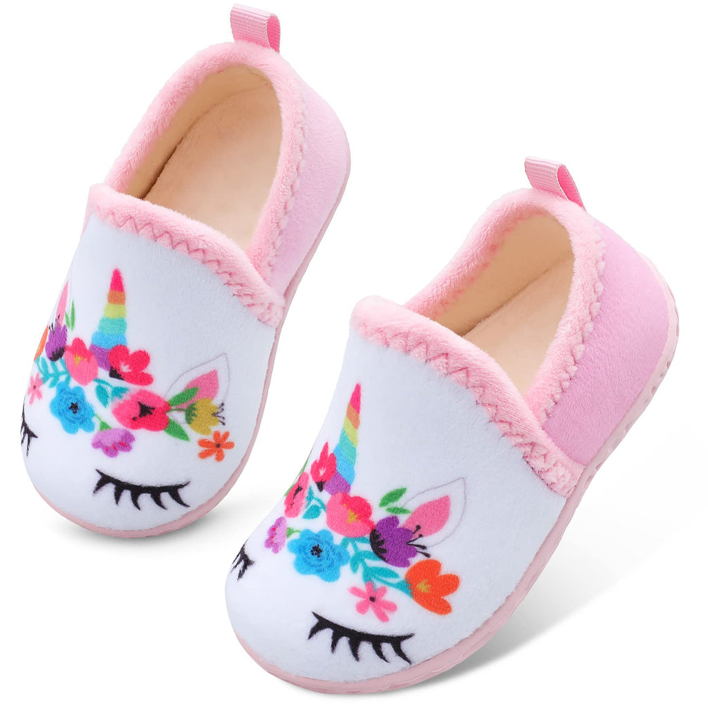 Lefflow Toddler Slippers Boys Girls House Shoes Slip on Baby Sock Shoes Lightweight Outdoor Walking Shoes