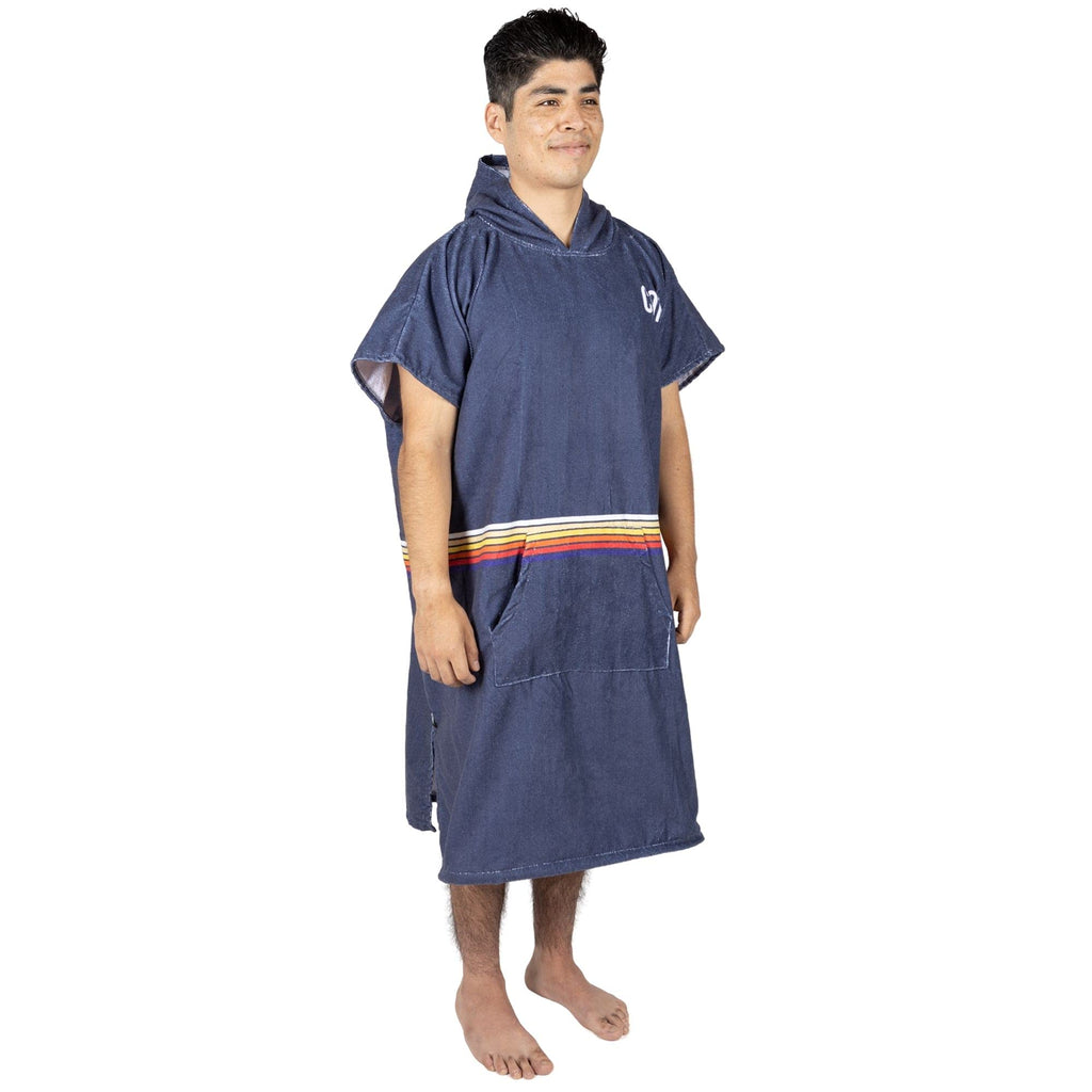 COR Surf Poncho Changing Towel Robe with Hood and Front Pocket | Thick Quick Dry Microfiber Wetsuit Poncho Towel for Surfing Beach Pool Swim (Medium, Cobalt)