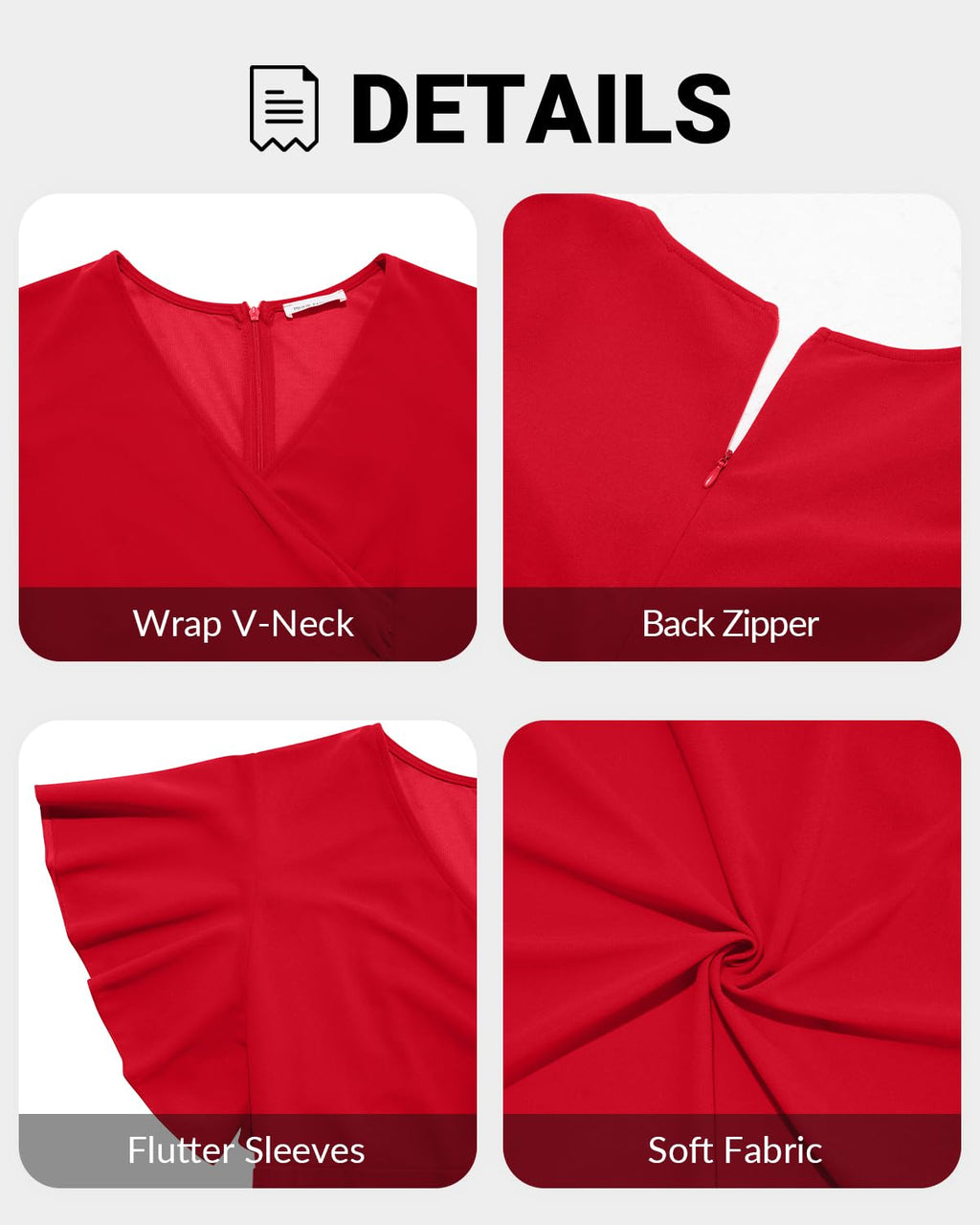 Pinup Fashion Women Plus Size Dresses Wedding Guest - Formal Cocktail Wrap High Low Long Dress