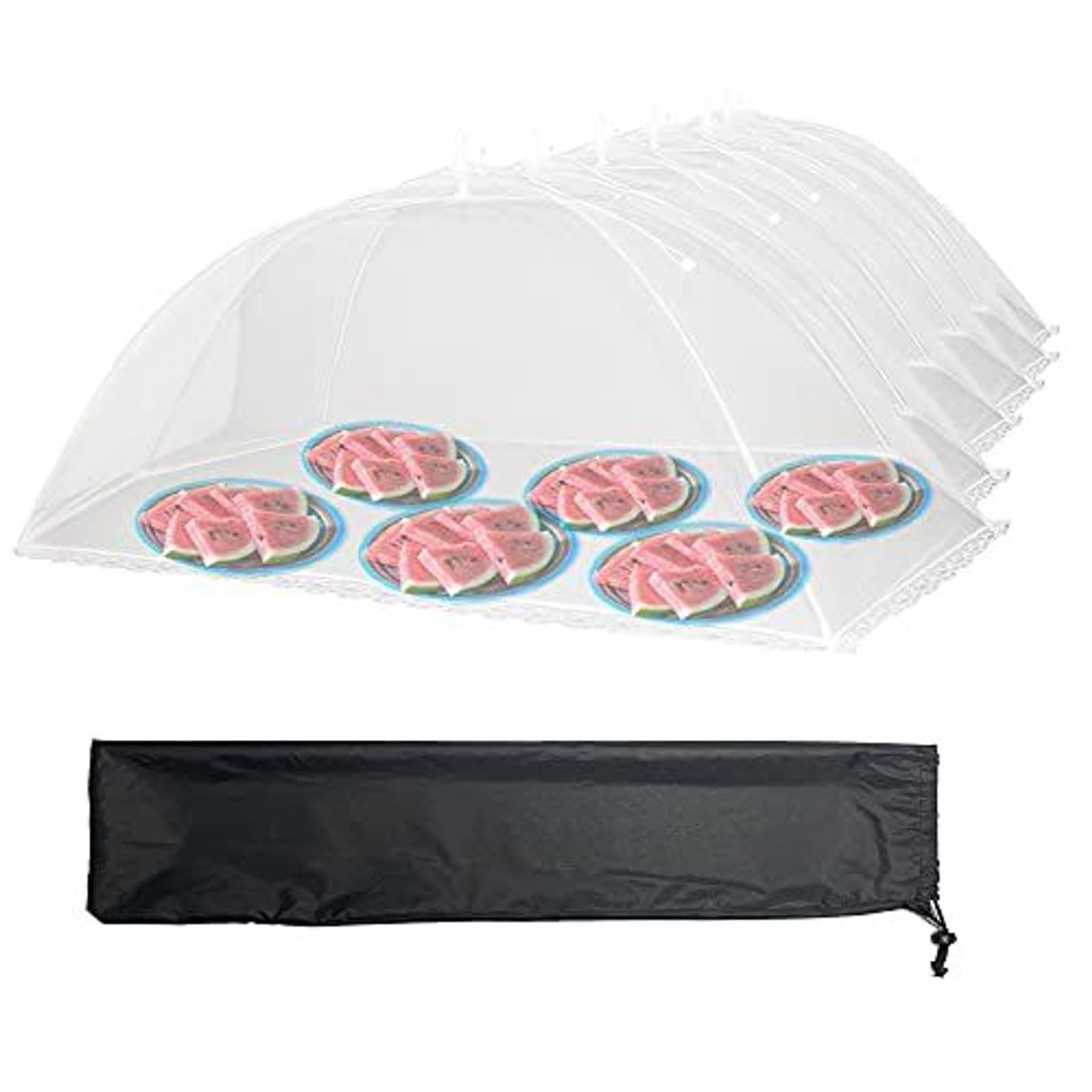 Simply Genius Mesh Food Covers - 12-Pack, 17in x 17in, White - Outdoor Kitchen & Picnic Accessories - Hosting Essentials for Glamping & Tailgating