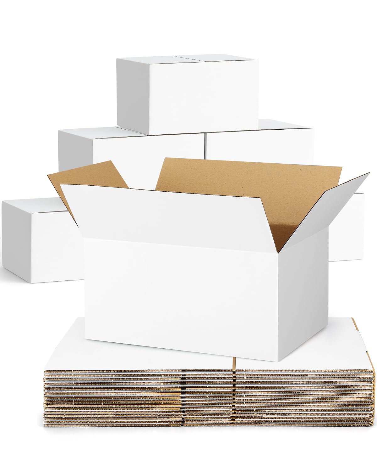 40-Pack-Small-Shipping-Boxes-6x4x4, Corrugated-Cardboard-Boxes-for-Packaging-Small-Business, Brown-Boxes-Mailers