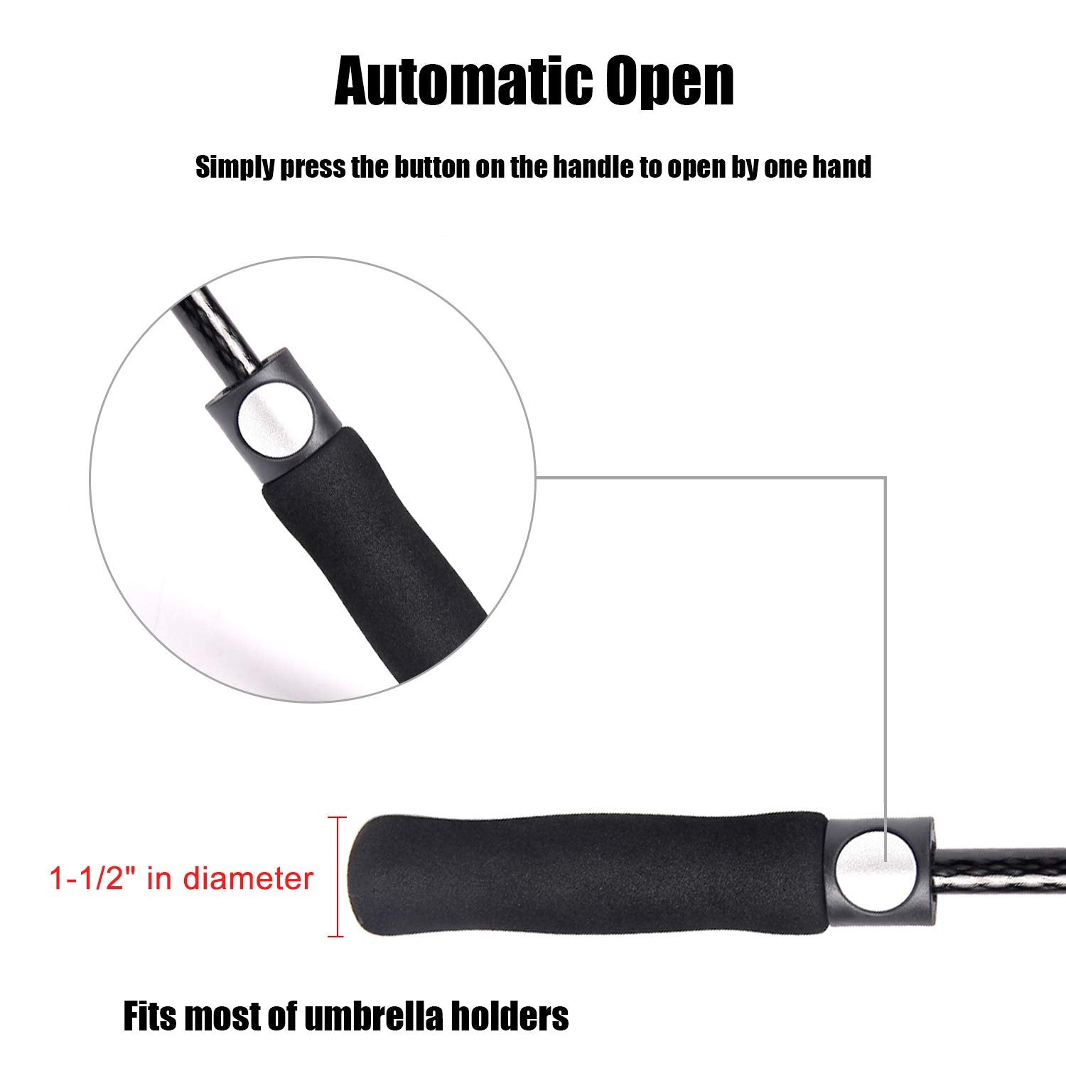 ACEIken Golf Umbrella Large 58/62/68 Inch Automatic Open Golf Umbrella Extra Large Oversize Double Canopy Vented Umbrella Windproof Waterproof for Men and Women