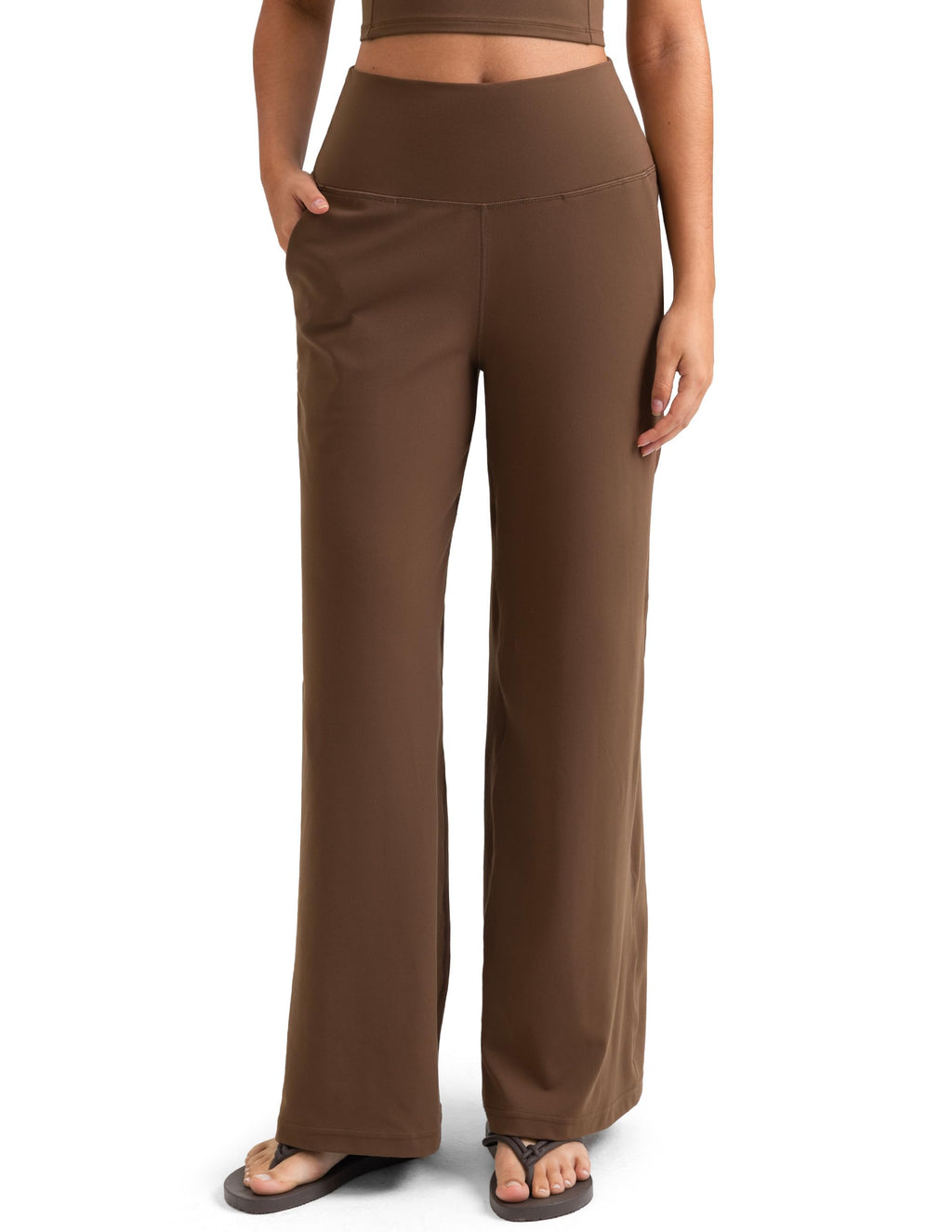 Colorfulkoala Dreamlux Women's High-Waisted Wide Leg Yoga Pants - Ultra Soft Casual Lounging Leggings 27.5/29.5/32.5" Inseam