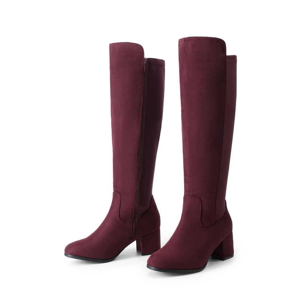DREAM PAIRS Women's Knee High Stretchy Fashion Boots
