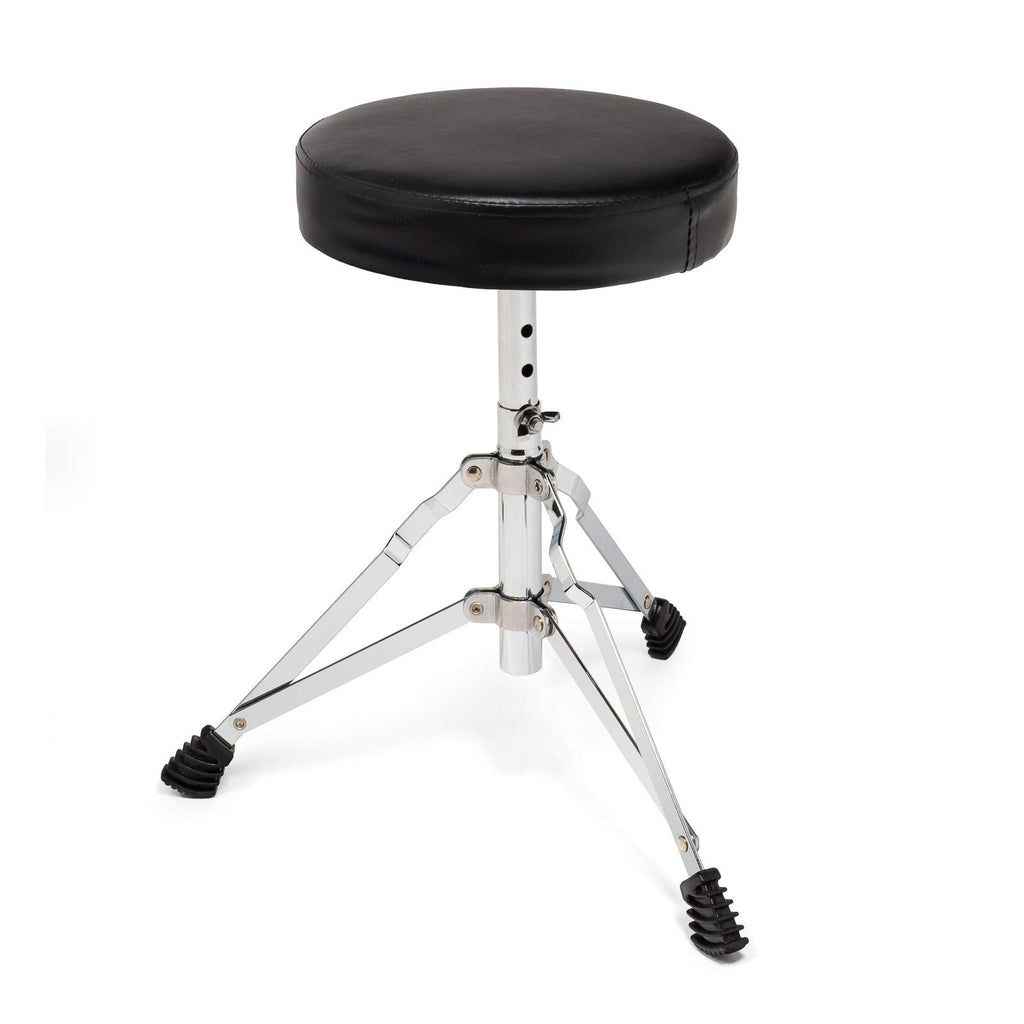 Ashthorpe 5-Piece Complete Kids Drum Set with Genuine Brass Cymbals - Junior Beginner Kit with 16" Bass, Throne, Hi-Hats, Pedals & Drumsticks - Black