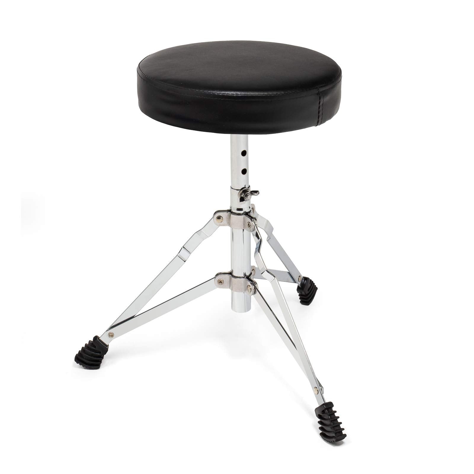 Ashthorpe 5-Piece Complete Kids Drum Set with Genuine Brass Cymbals - Junior Beginner Kit with 16" Bass, Throne, Hi-Hats, Pedals & Drumsticks - Black