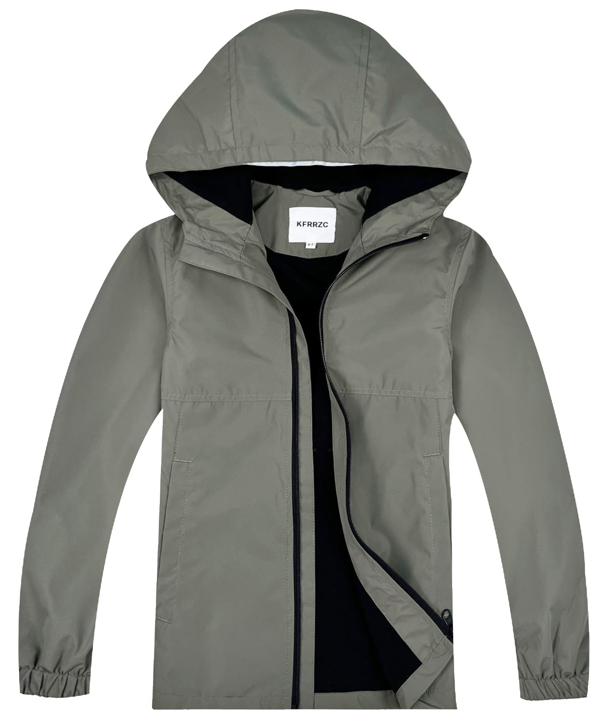 Boys Girls Rain Jackets Waterproof Hooded Fleece Raincoats Lightweight Windbreakers for Kids