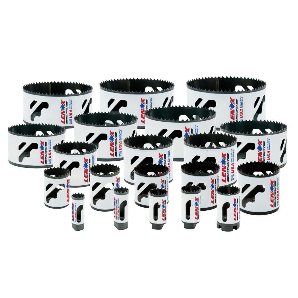 LENOX Tools Bi-Metal Speed Slot Hole Saw Set, 9 Piece Kit (700G)