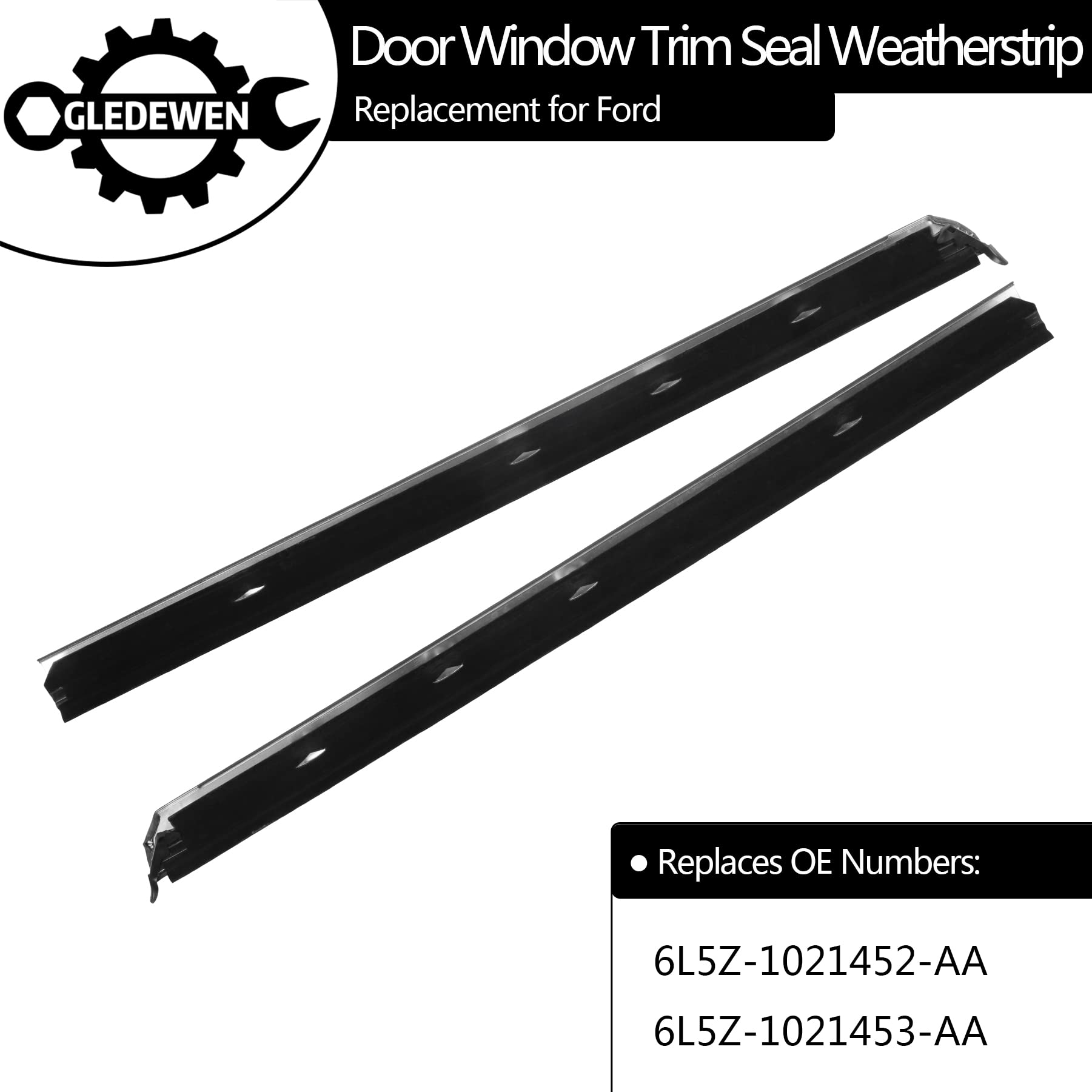 Window Trim Seal, Compatible with 1996-2002 Toyota 4Runner 4-Door, Window Molding Weather Stripping Belt Set, 68161-35010, 68162-35010, 68163-35010, 68164-35010, Door Weatherstrip Rubber Moulding 4PCS