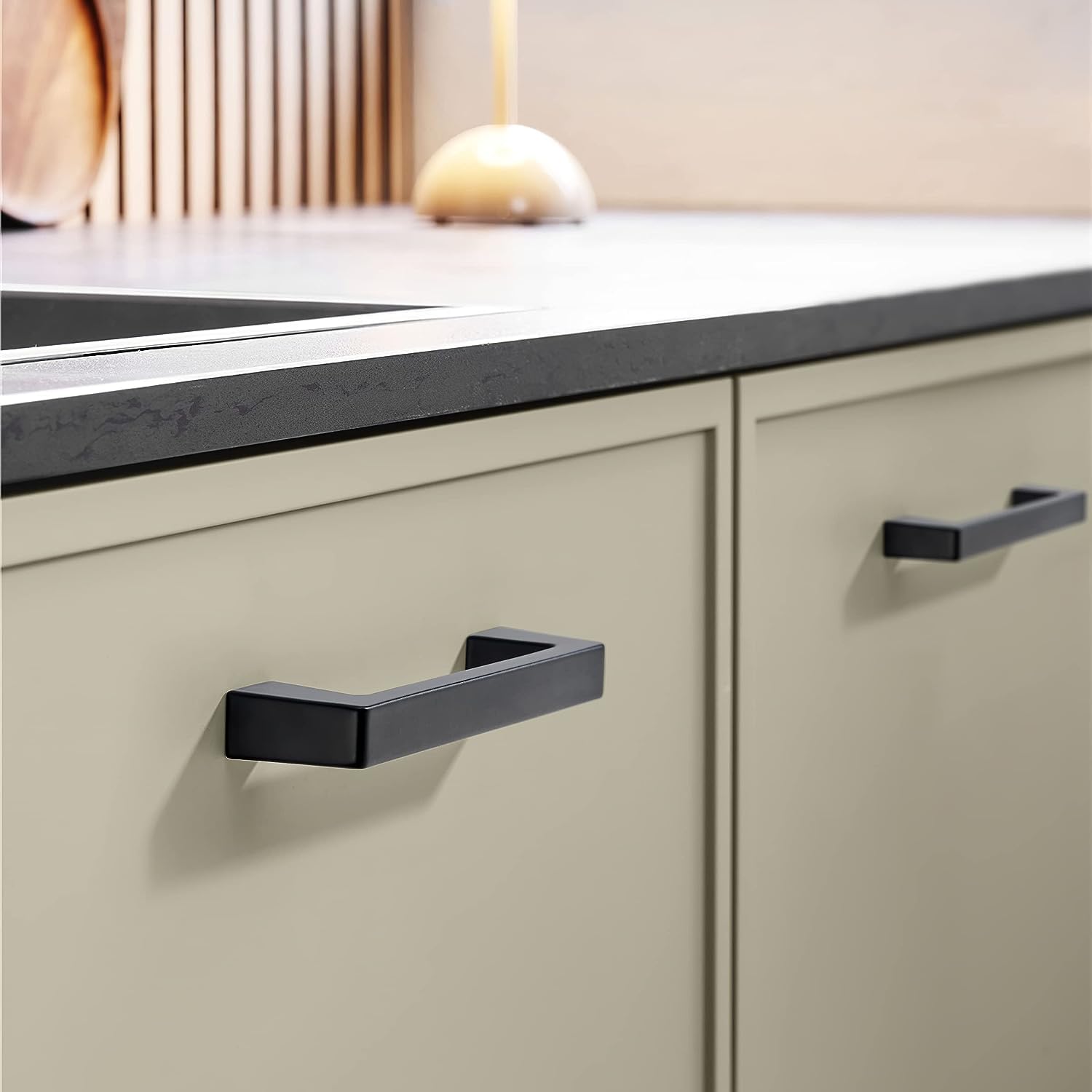 khtumeware 6 Pack 3 Inch(76mm) Kitchen Cabinet Handles Brushed Gold,Brushed Brass Cabinet Pulls Kitchen Cabinet Hardware, Furniture Pulls for Bathroom Cupboard Drawer Handles Dresser Pulls