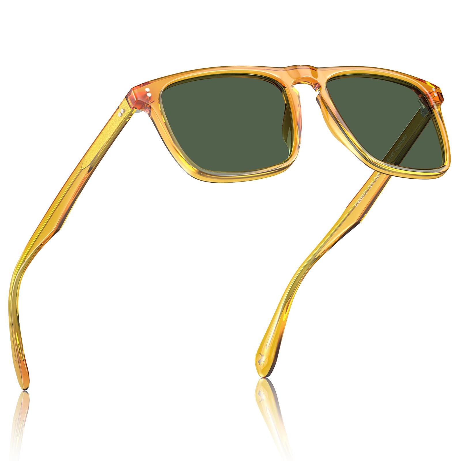 CARFIA Retro Polarized Sunglasses for Men UV Protection Hand-crafted Acetate Frame Fashion Cool Sun Glasses CA53572