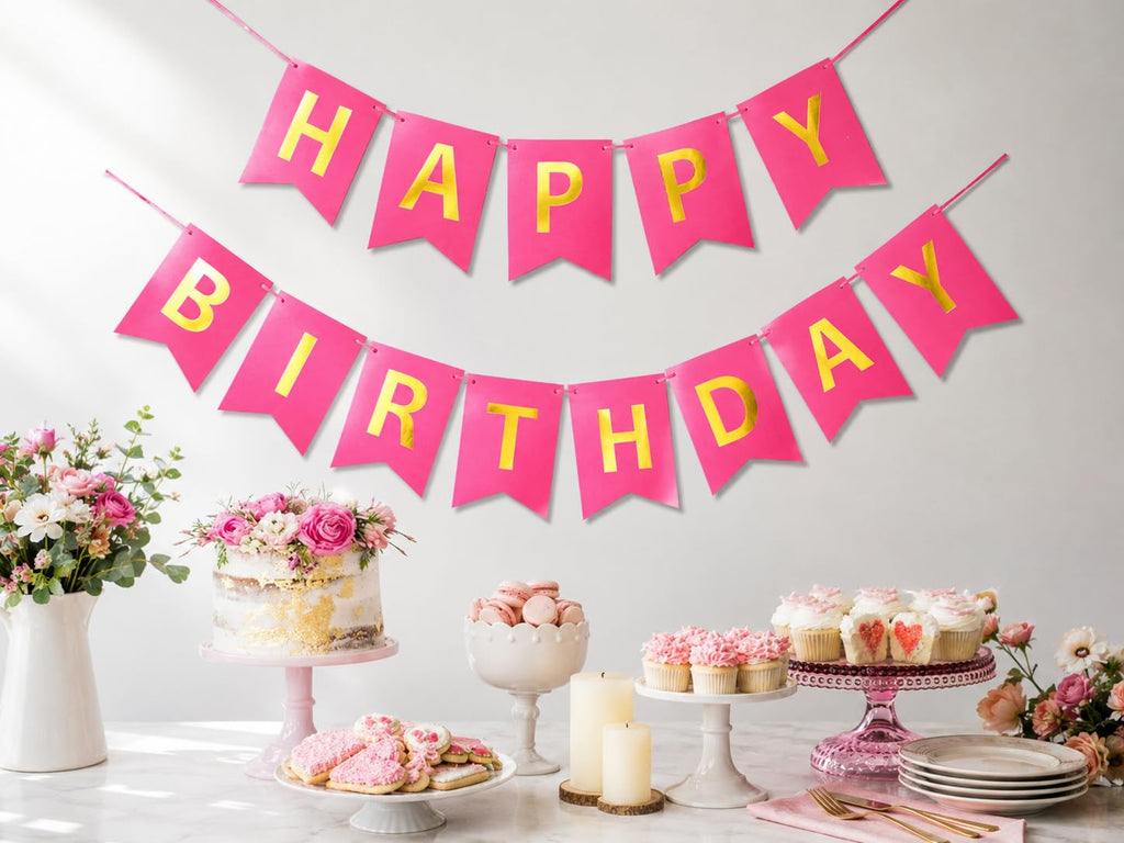 Letjolt Mint Blue Happy Birthday Banner Party Signs 13 Pcs | Supplies for Birthday Party Decorations Nursery Decor