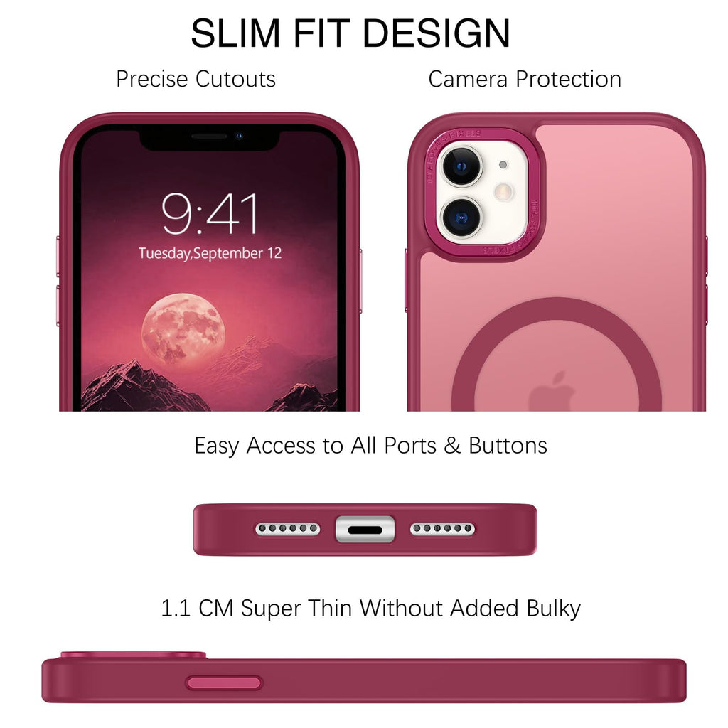 BENTOBEN for iPhone 11 Phone Case, Phone case for iPhone 11 Magnetic Case [Compatible with Mag Safe] Translucent Matte Slim Shockproof Anti-Fingerprint Protective Cover for iPhone 11 6.1’’ Black